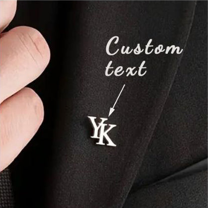 24K Gold Plated Customized Name Coat Brooch Best for Gift