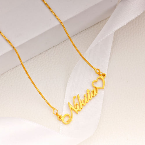 24K Gold Plated Customized Fairy Name Necklace