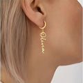 24K Gold Plated Customized Name Earrings Best for Gift