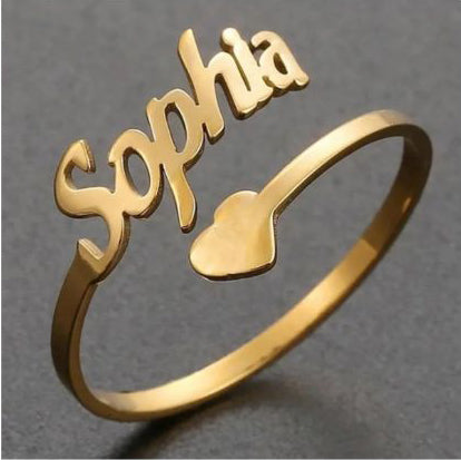 24K Gold Plated Customized Name Ring Best for Gift