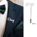 24K Gold Plated Customized Name Coat Brooch Best for Gift