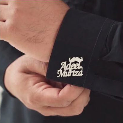 24K Gold Plated Customized Name Cufflinks Best for Gift