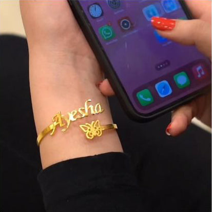 24K Gold Plated Customized Name Bracelet Best for Gift