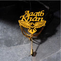 24K Gold Plated Customized Name Coat Brooch Best for Gift