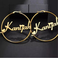 24K Gold Plated Customized Name Earrings Best for Gift