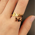 24K Gold Plated Customized Name Ring Best for Gift