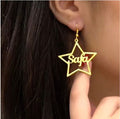 24K Gold Plated Customized Name Earrings Best for Gift